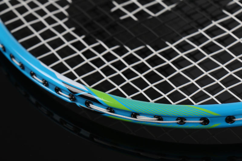Aluminum Alloy Fiberglass Middle Pole Integrated Badminton Racket CX-B518 Blue