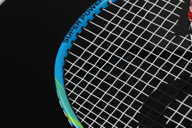 Aluminum Alloy Fiberglass Middle Pole Integrated Badminton Racket CX-B518 Blue